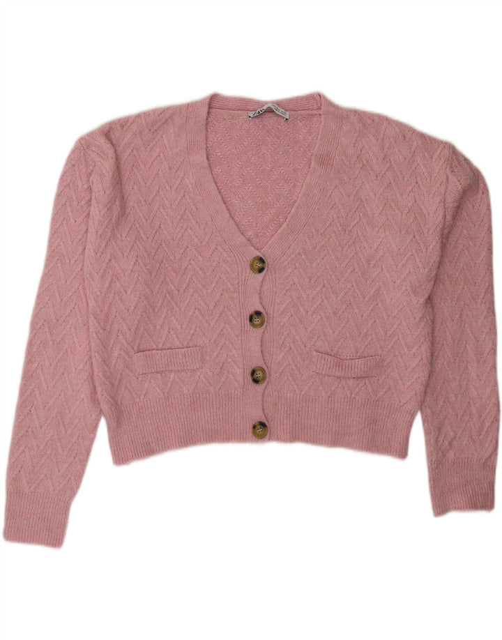 Zara Damen-Strickjacke in Übergröße, Gr. 10, klein, Rosa