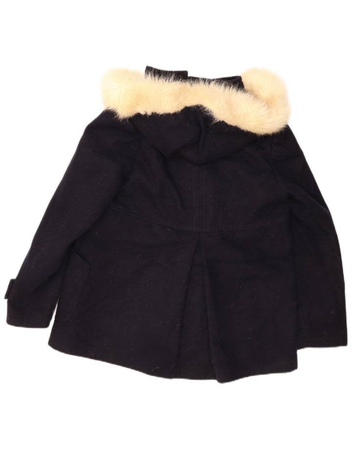 Topshop Damen Dufflejacke mit Kapuze UK 12 Medium Marineblau