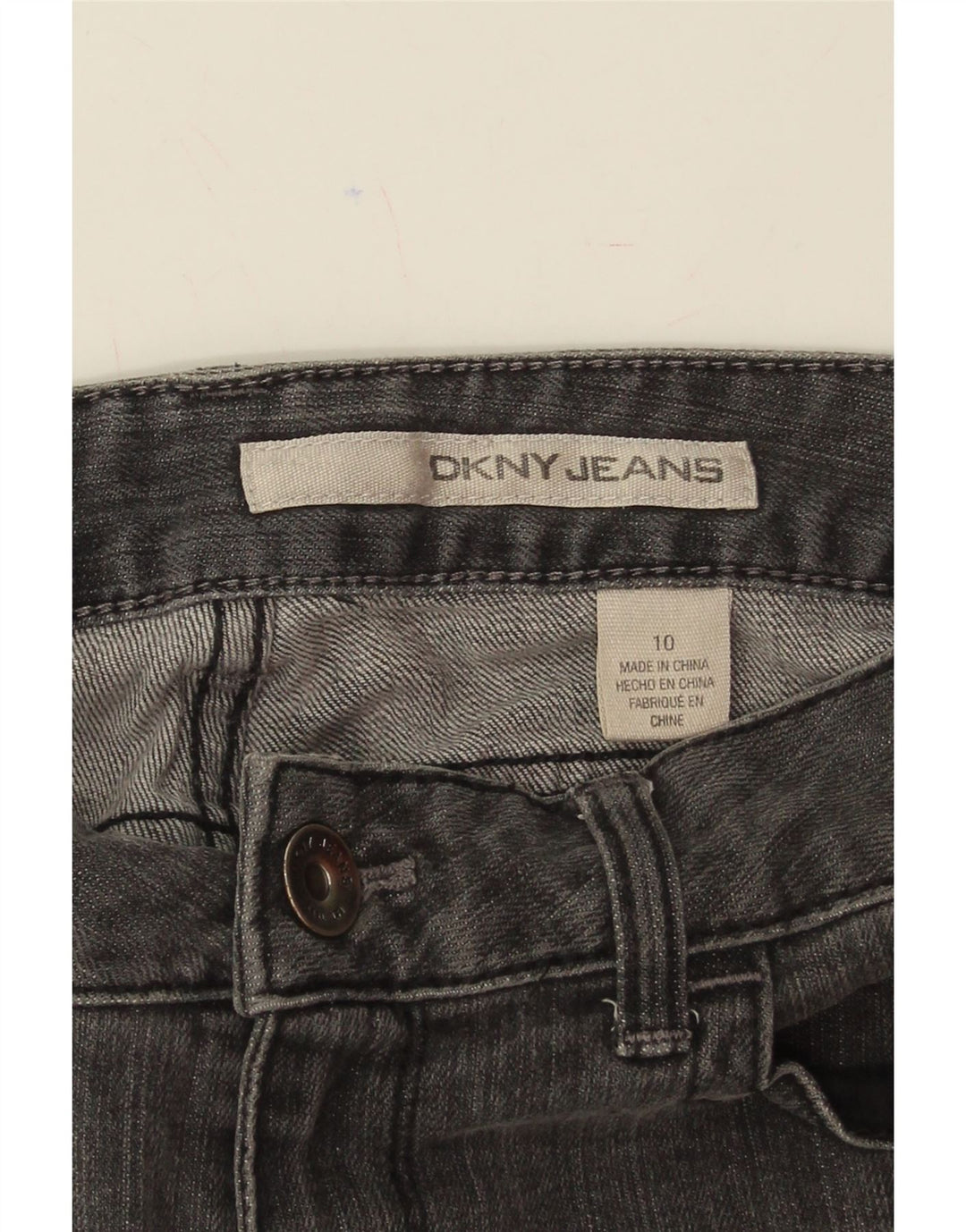 DKNY Womens Straight Jeans US 10 Large W32 L32 Grey Cotton Vintage Dkny and Second-Hand Dkny from Messina Hembry 