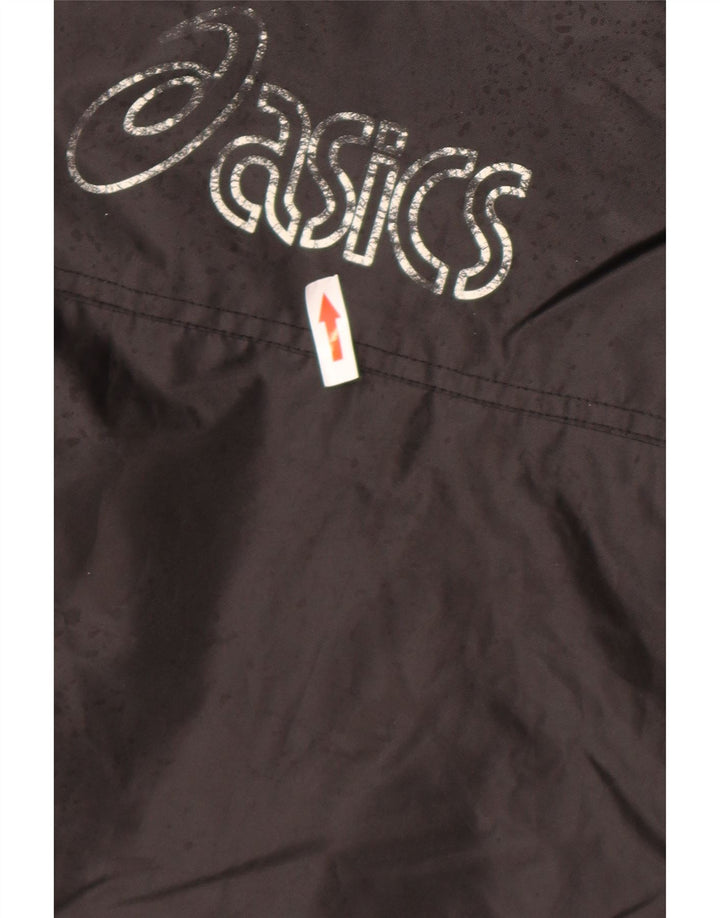 Asics Herren Graphic Windjacke UK 40 Large Schwarz Polyester