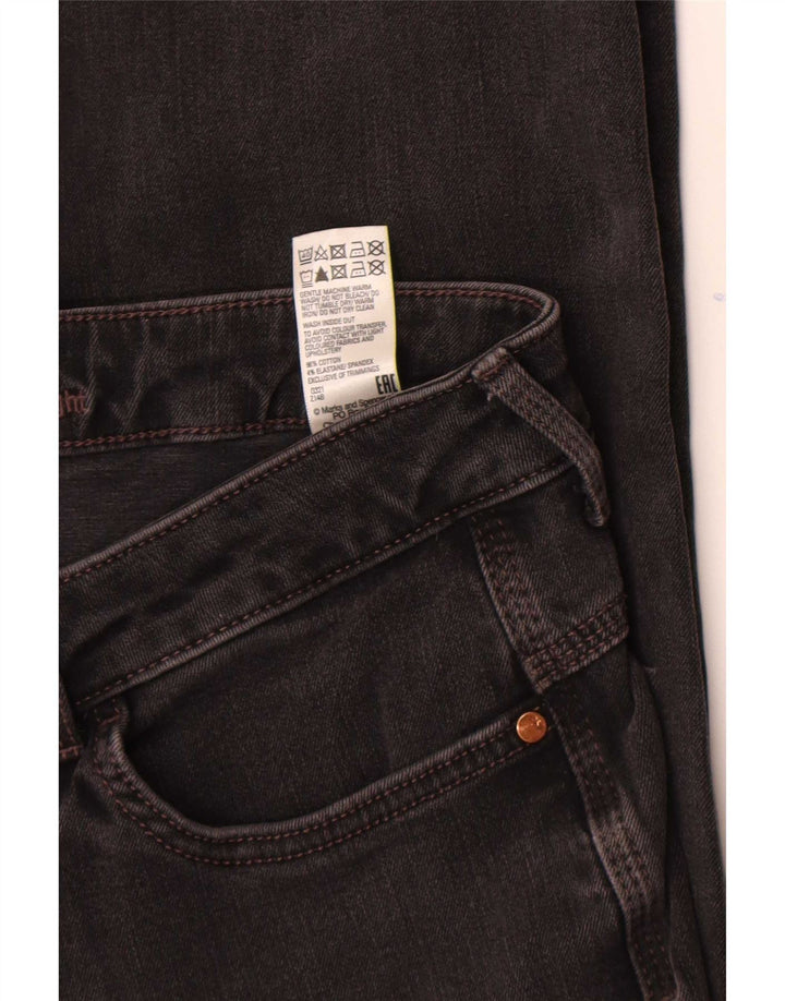 Marks & Spencer Damen Slim Jeans UK 12 Medium W30 L28 Schwarze Baumwolle