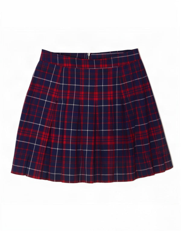 Tommy Hilfiger Damen Minirock Medium W28 Marineblau karierte Baumwolle