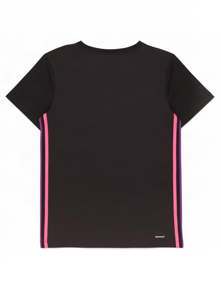 Adidas Damen Climacool T-Shirt Top UK 12/14 Medium Schwarz Polyester