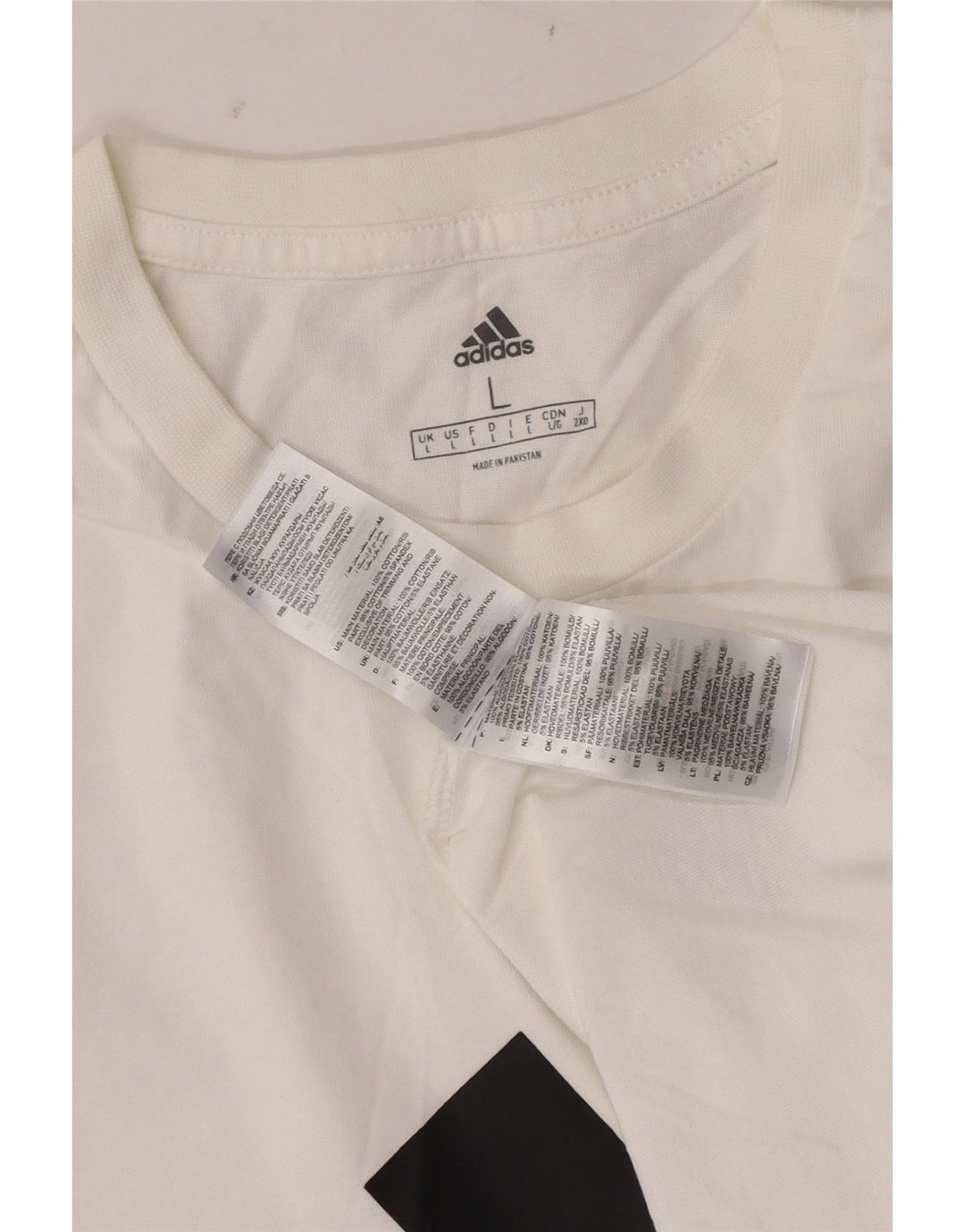 ADIDAS Herren Grafik T-Shirt Top Große weiße Baumwolle