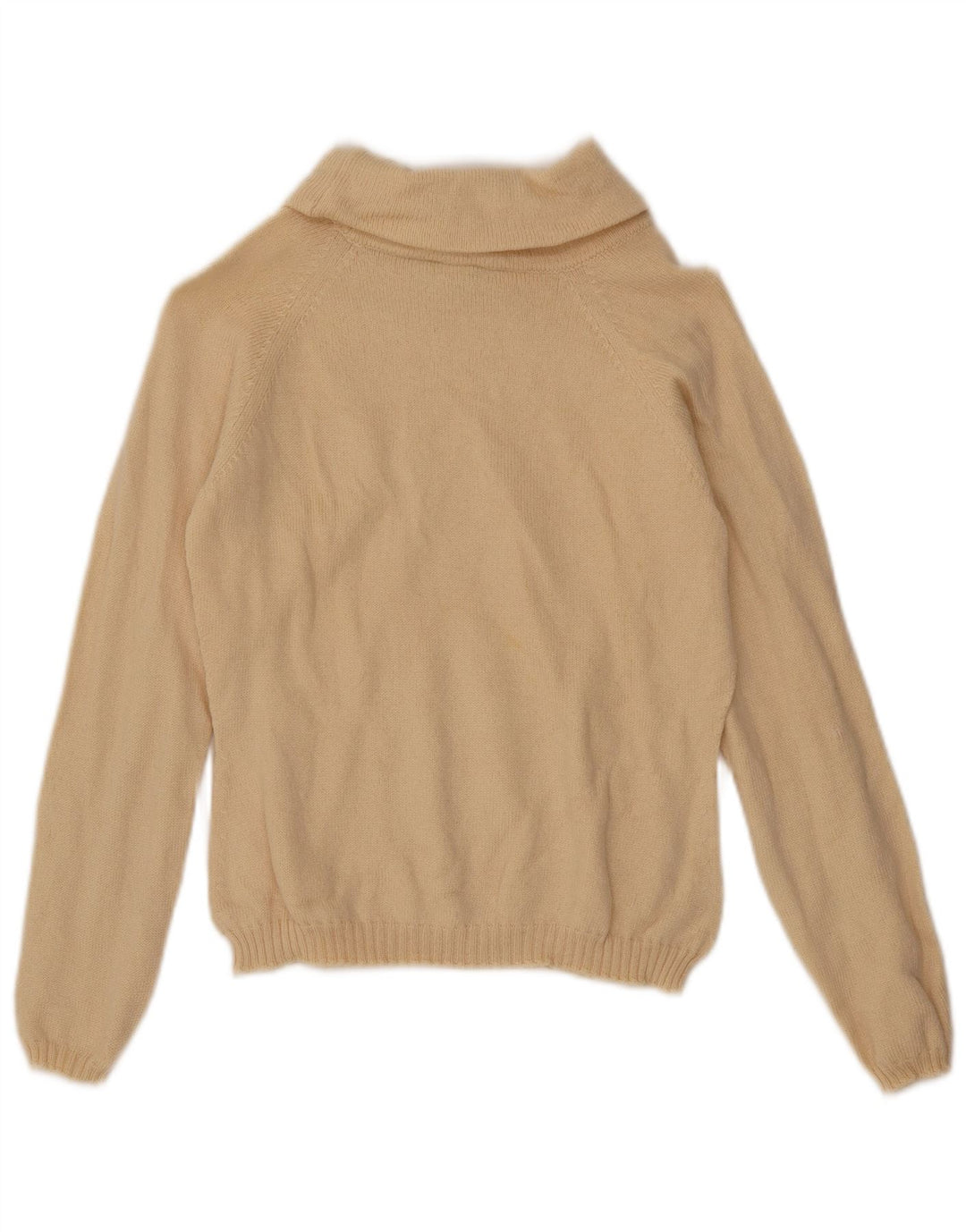 Gran Sasso Damen Crop Rollkragenpullover Pullover UK 10 Small Beige