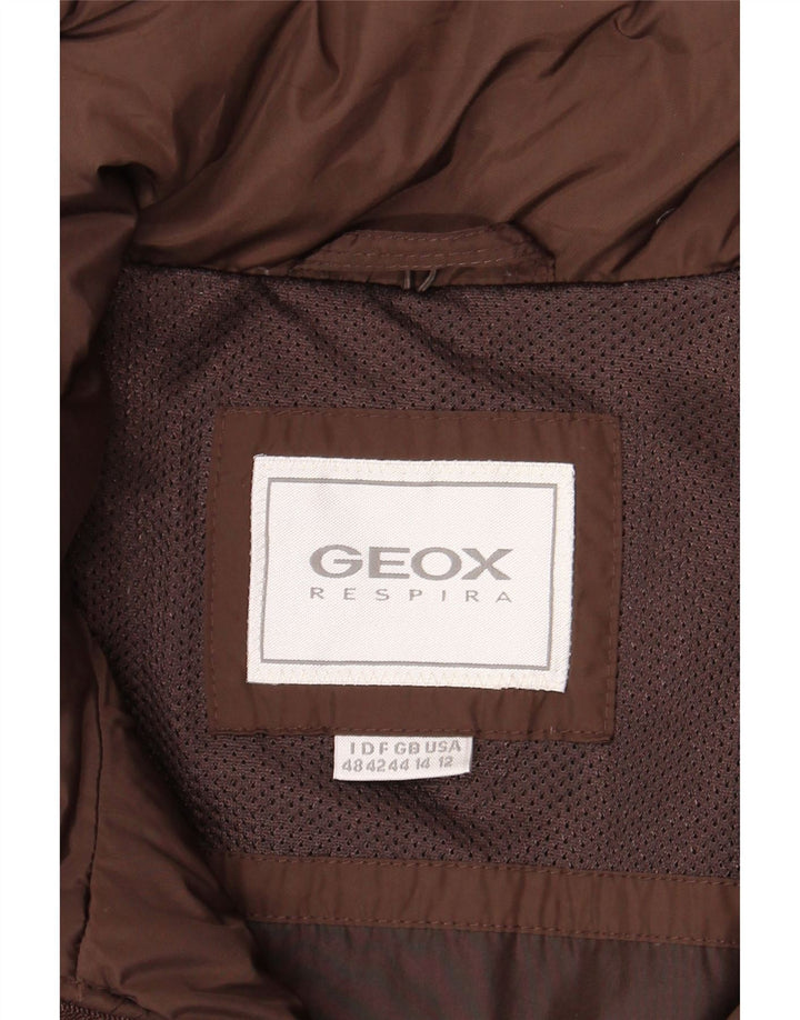 GEOX Damen Respira Wattierter Mantel UK 14 Large Braun