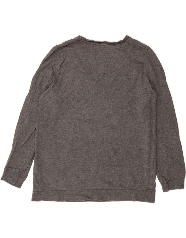 CALVIN KLEIN Womens Graphic Sweatshirt Jumper UK 14 Medium Grey Cotton Vintage Calvin Klein and Second-Hand Calvin Klein from Messina Hembry 