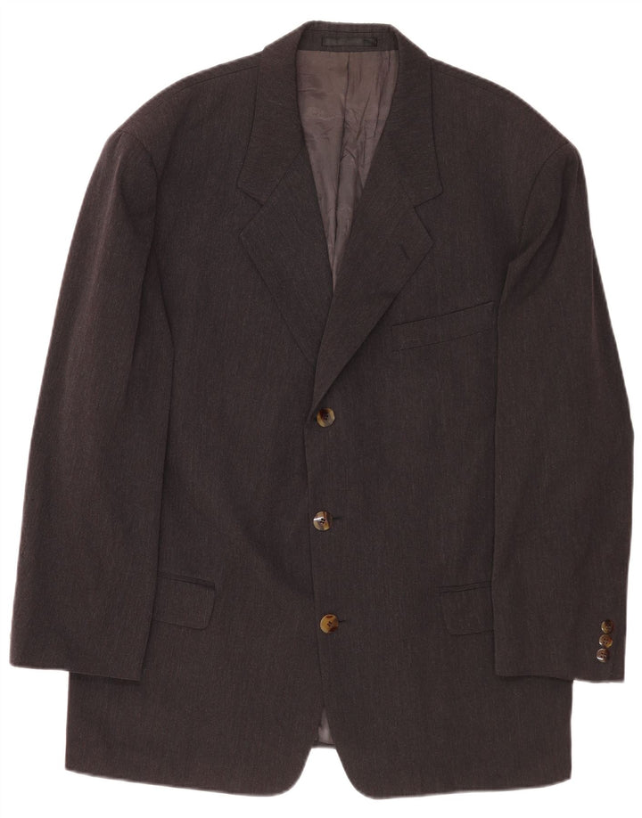 Hugo Boss Herren-Blazer mit 3 Knöpfen, EU 54, 2XL, graue Schurwolle