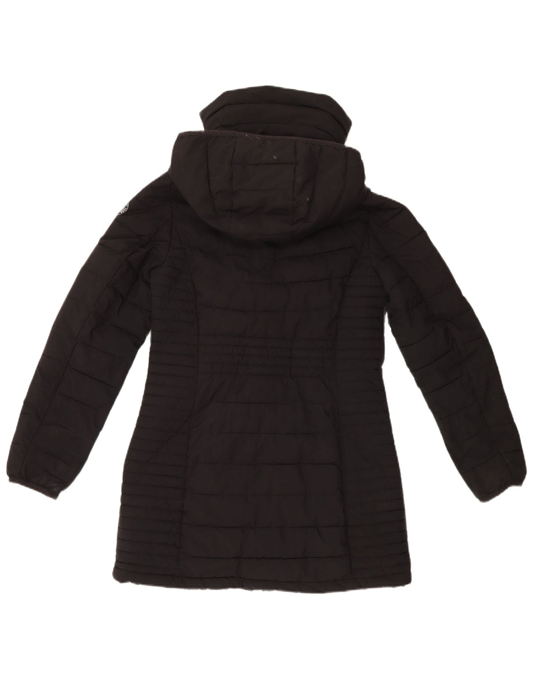 Dkny Damen-Jacke mit Kapuze, gepolstert, UK 10, Größe S, Schwarz, Polyester