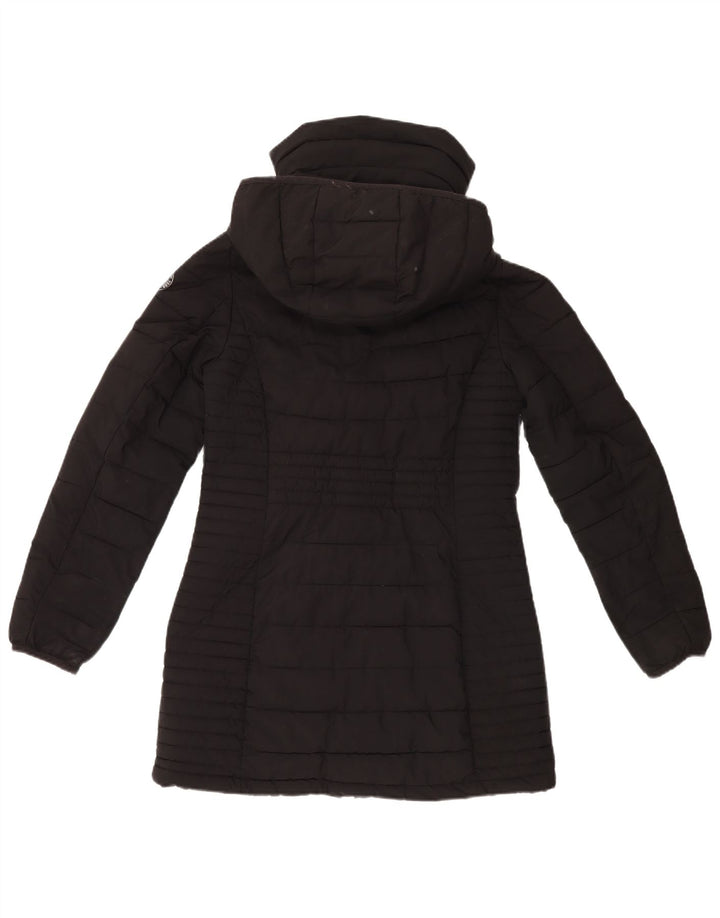 Dkny Damen-Jacke mit Kapuze, gepolstert, UK 10, Größe S, Schwarz, Polyester