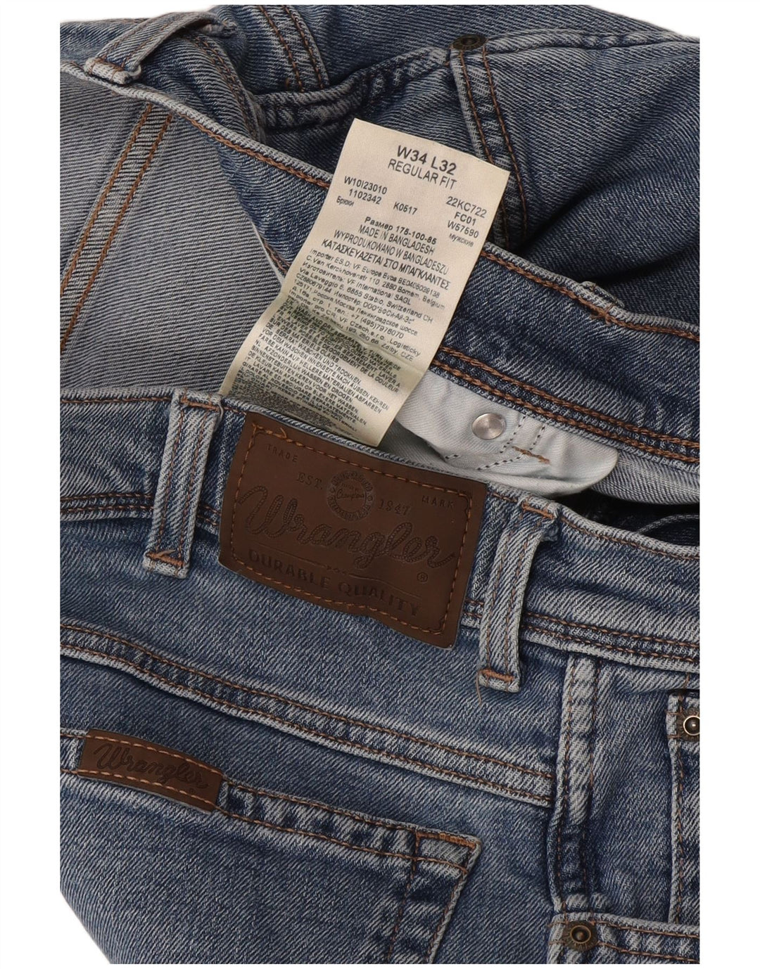 Wrangler Herren-Jeans mit normaler Passform, gerade Passform, W34, L32, Blau, Baumwolle