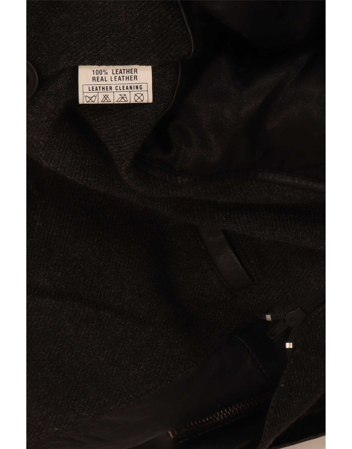 Vintage Herren Lederjacke UK 44 2XL Schwarz