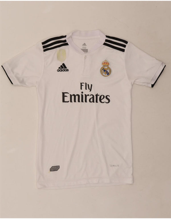 Adidas Jungen Real Madrid Graphic T-Shirt Top 11-12 Jahre Weiß
