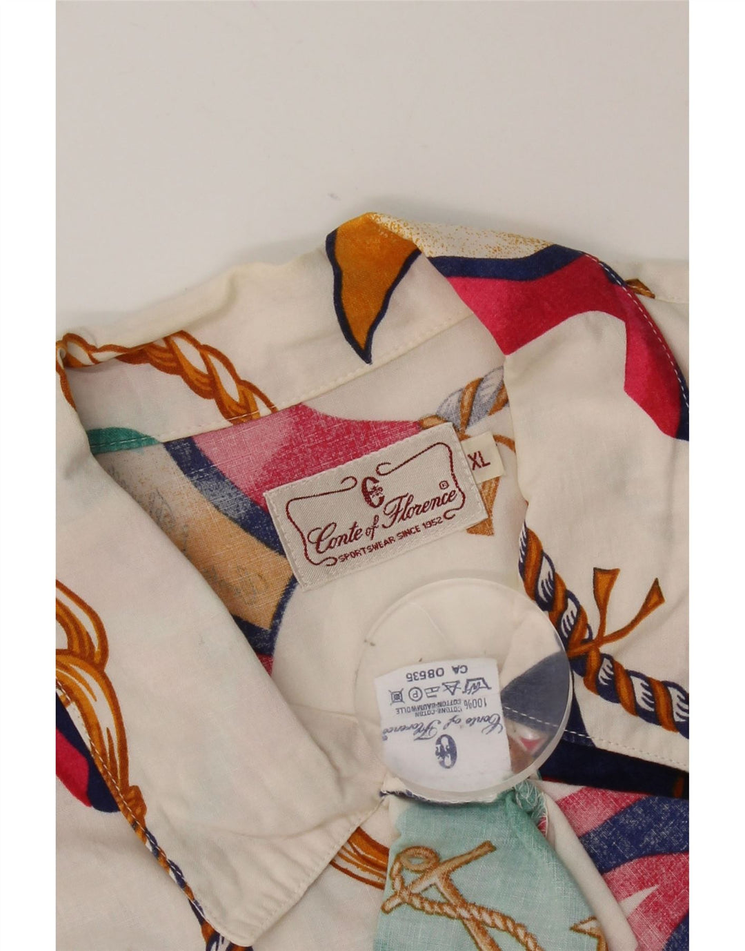 Conte of Florence Damen-Hemd mit abstraktem Muster, UK 18, XL, mehrfarbig