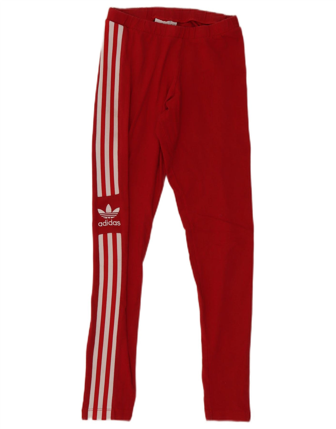 Adidas Damen Graphic Leggings UK 8 Small Rote Baumwolle