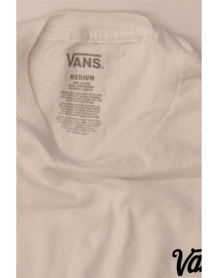 Vans Herren-T-Shirt-Oberteil aus mittelweißer Baumwolle