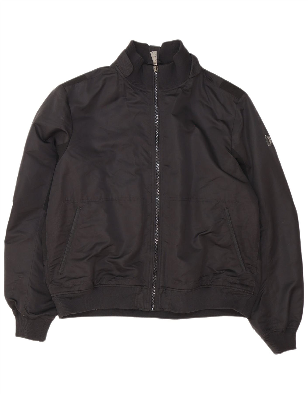 Trussardi Jeans Herren Bomberjacke IT 58 4XL Schwarz Polyester