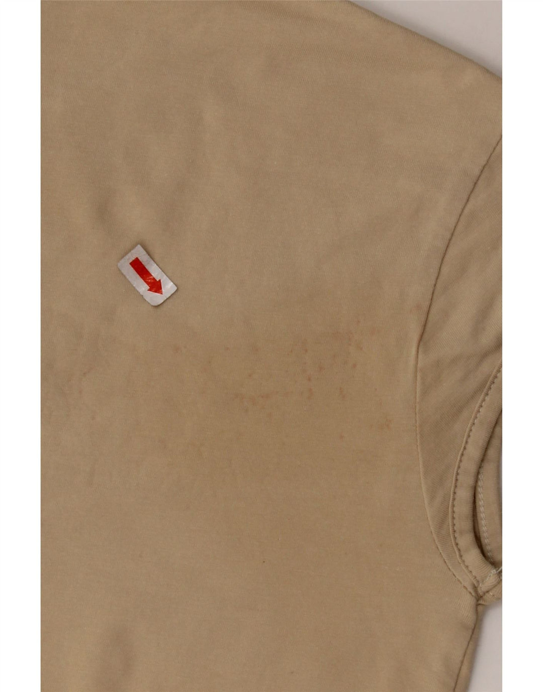 NIKE Damen Crop T-Shirt Top UK 10/12 Medium Beige