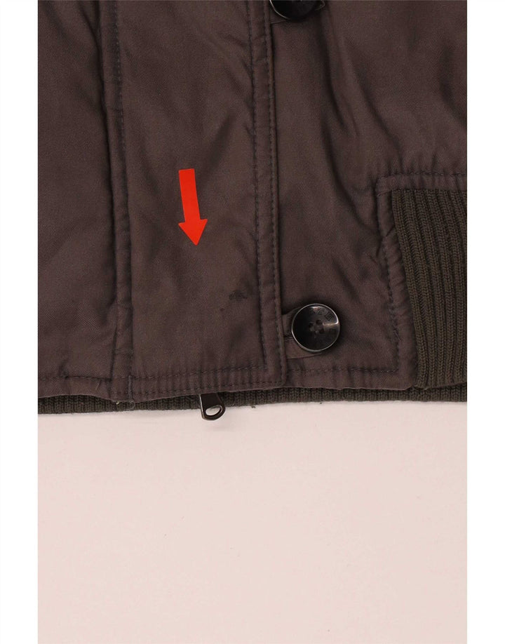 North Sails Damen Bomberjacke in Übergröße mit grafischer Kapuze, UK 6, XS, Grau