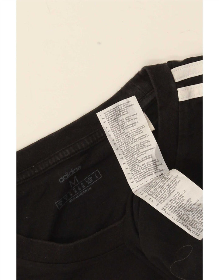Adidas Herren T-Shirt Top Medium Schwarz Baumwolle