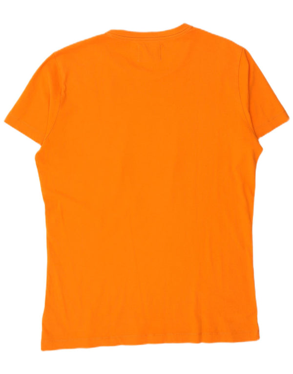 Calvin Klein Jeans Herren-T-Shirt mit Grafik, Größe L, Orange, Baumwolle