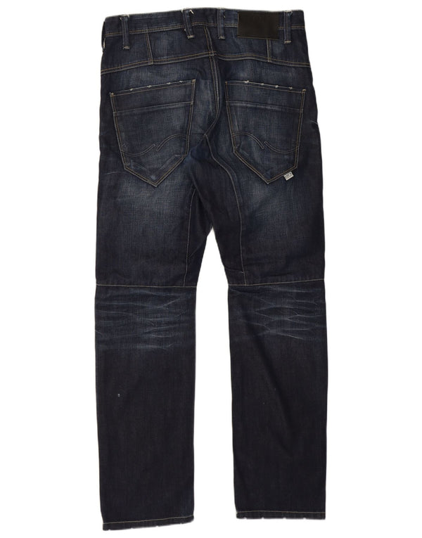 Jack & Jones Herren Anti Fit Straight Jeans W32 L32 Blaue Baumwolle