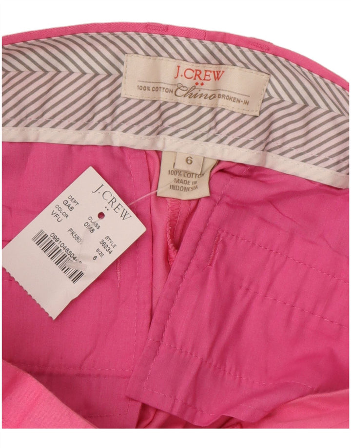 J. CREW Damen Chinoshorts US 6 Medium W32 Rosa Baumwolle
