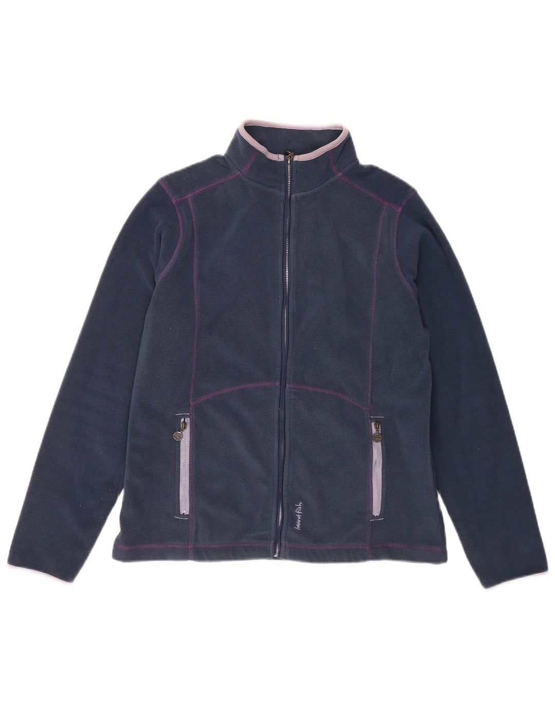 Weird Fish Damen Fleecejacke UK 12 Medium Marineblau Polyester