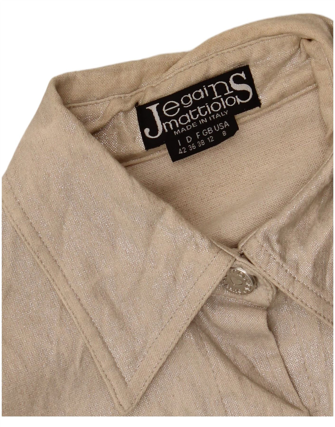 Jegains Mattiolo Damen Bomberjacke UK 12 Medium Beige Leinen