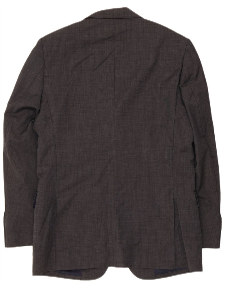 ZARA Herren-Blazerjacke mit 3 Knöpfen, EU 46, kleine graue Wolle