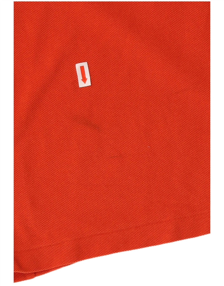 LACOSTE Mens Polo Shirt Size 3 Small Orange Cotton