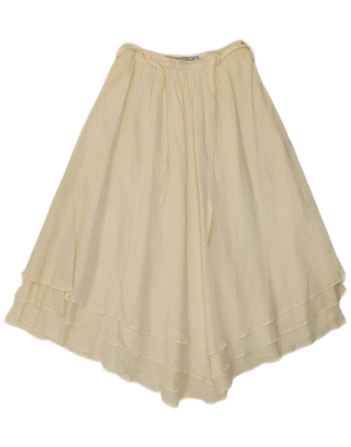 Giorgio Grati Damen Asymmetrischer Rock IT 42 Medium W24 Off White