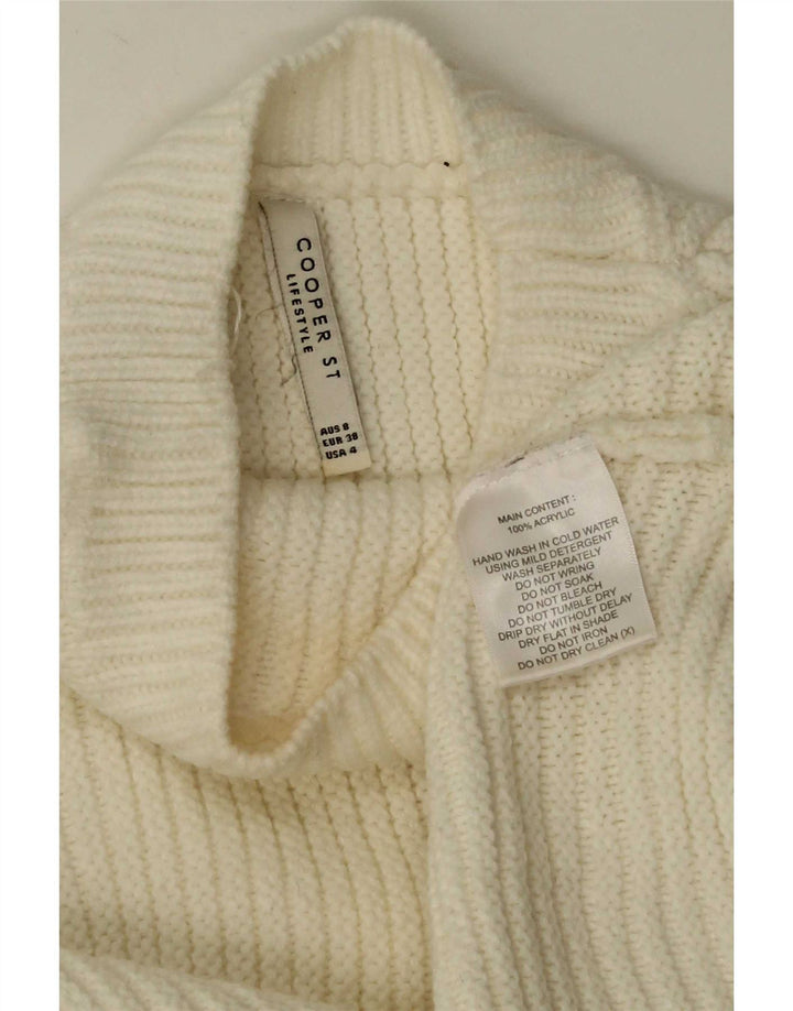 Cooper Damen Rollkragenpullover mit 3/4-Ärmeln, Größe S, Weiß