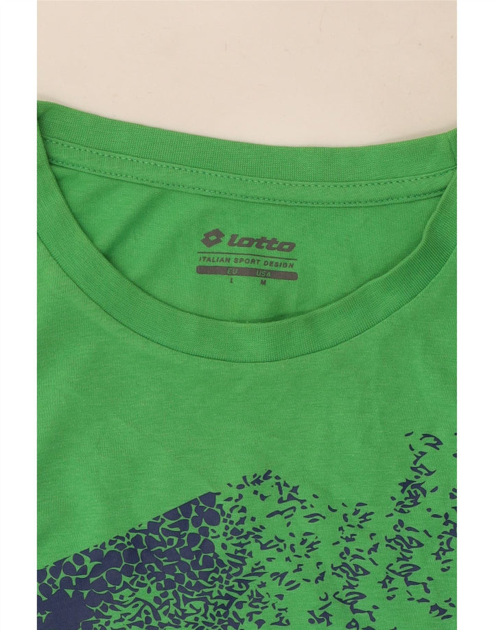 Lotto Herren Grafik-T-Shirt-Oberteil Mittelgrün