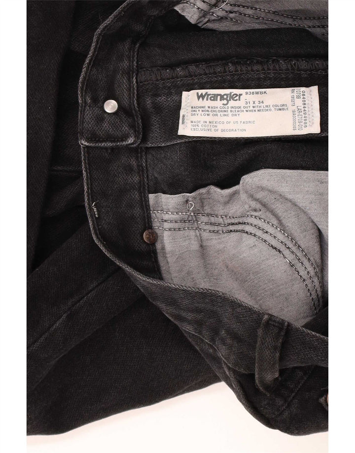 Wrangler Damen Straight Jeans W31 L34 Schwarze Baumwolle