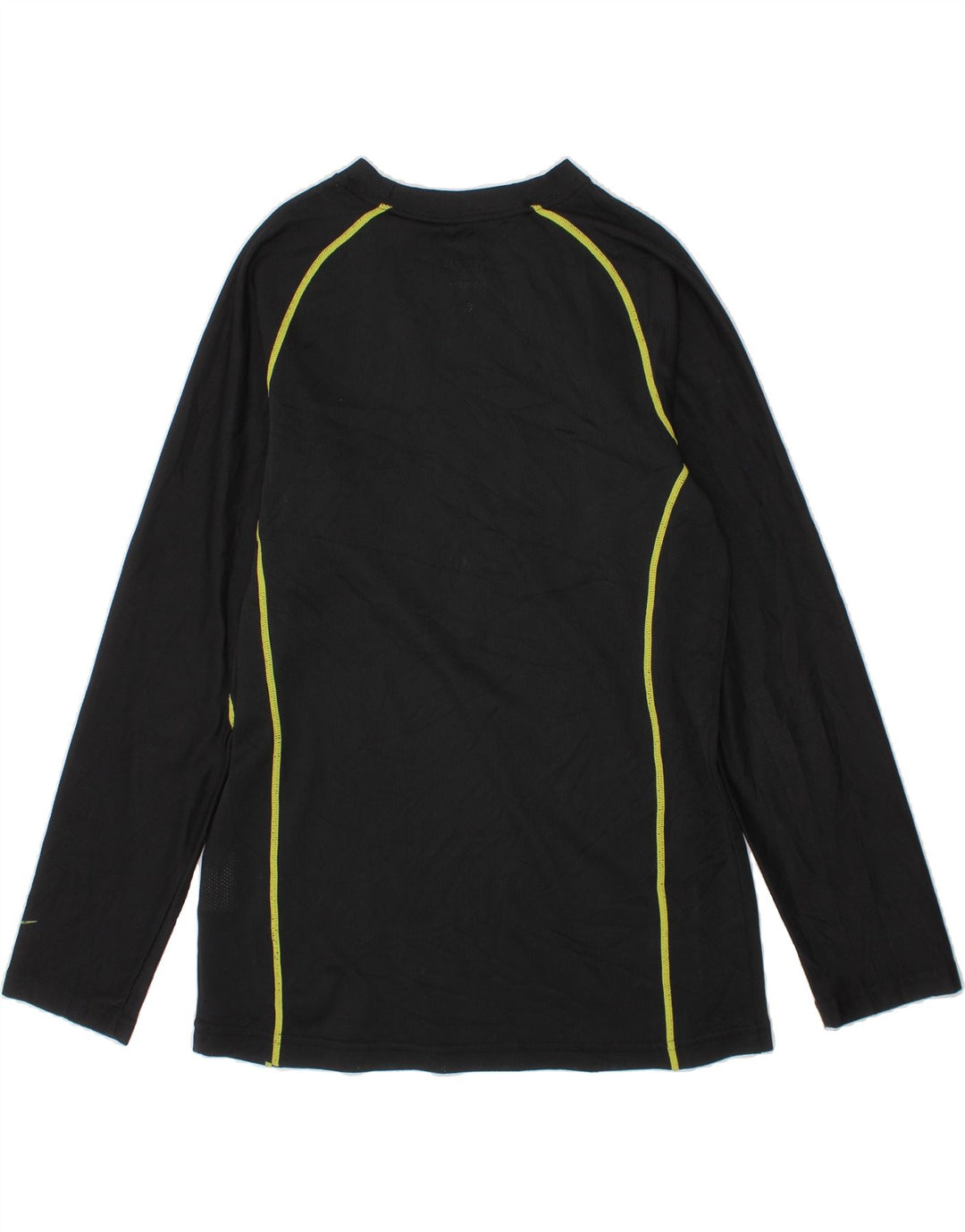 NIKE Boys Dri Fit Graphic Top Long Sleeve 10-11 Years Medium Black Vintage Nike and Second-Hand Nike from Messina Hembry 