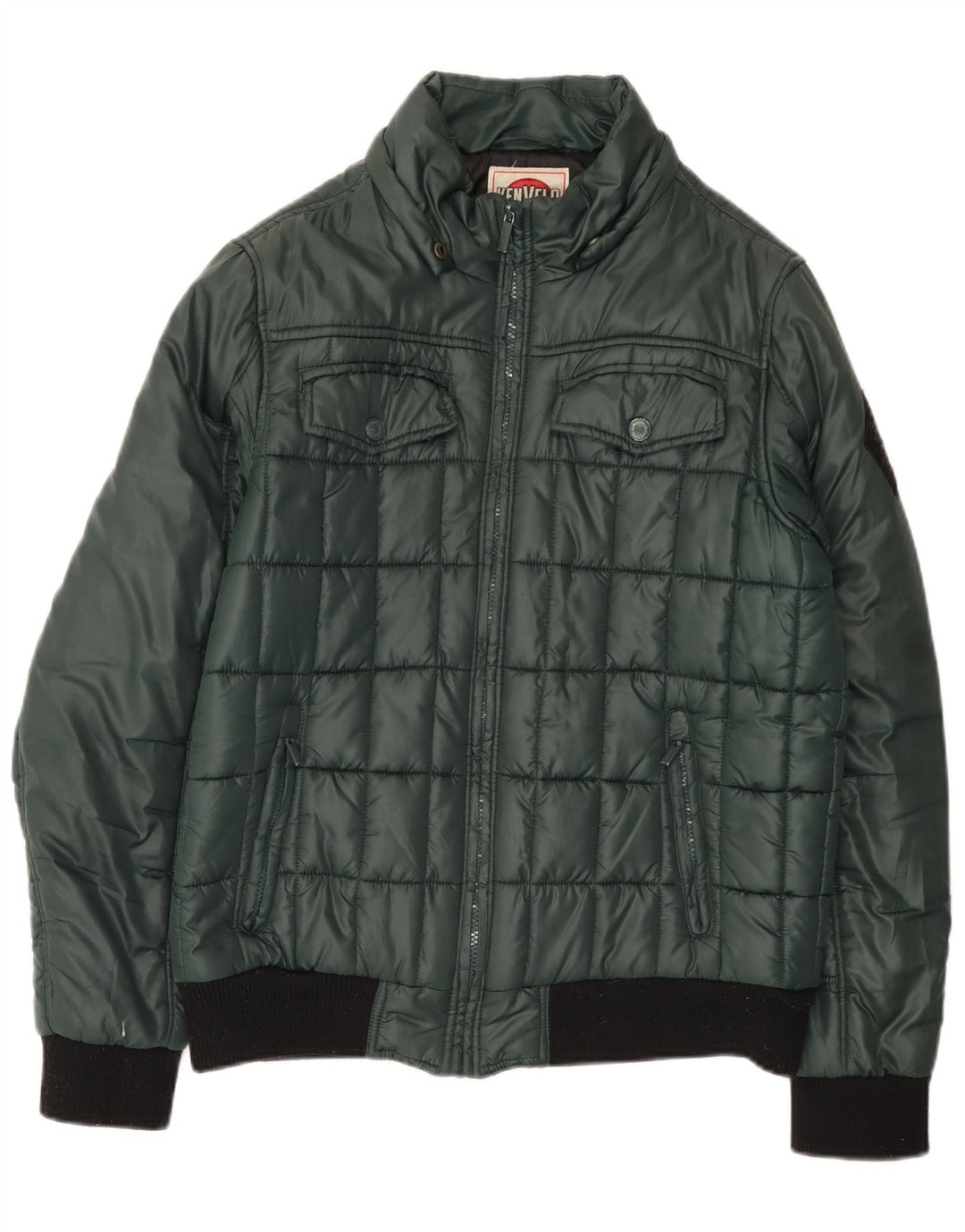 Kenvelo Herren Wattierte Jacke UK 40 Large Grün Polyester