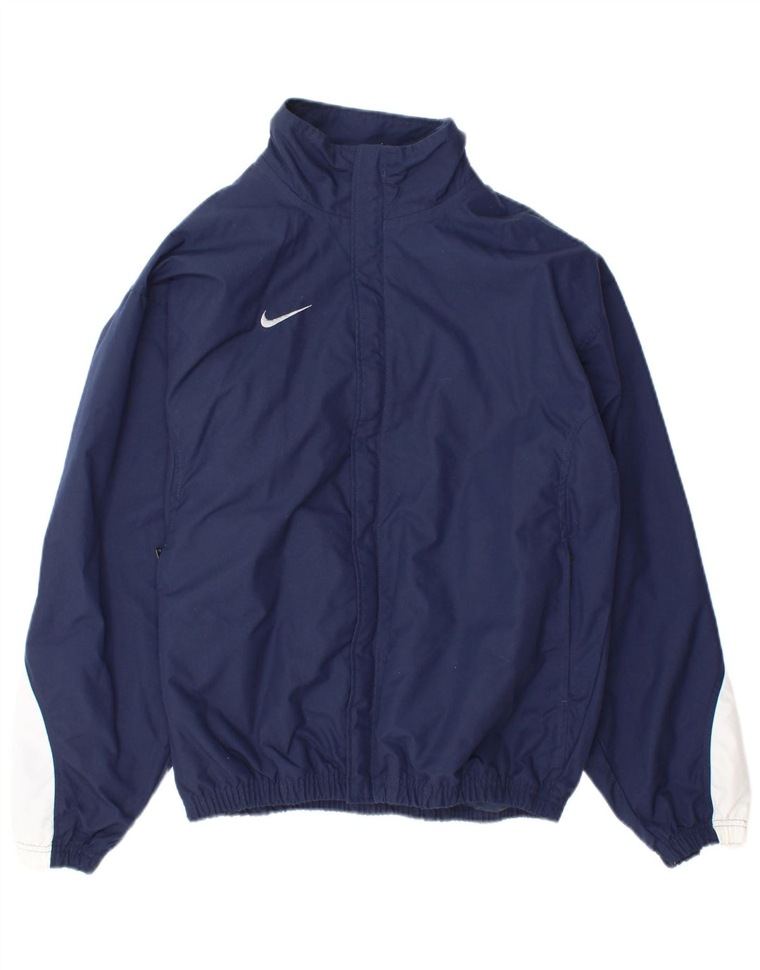 Nike Herren Bomberjacke UK 35/37 Small Marineblau Colourblock Nylon