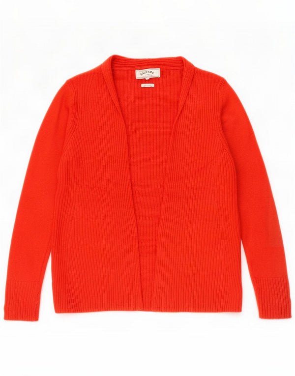 Fat Face Womens Oversized Open Cardigan Sweater UK 10 Small Orange Acrylic