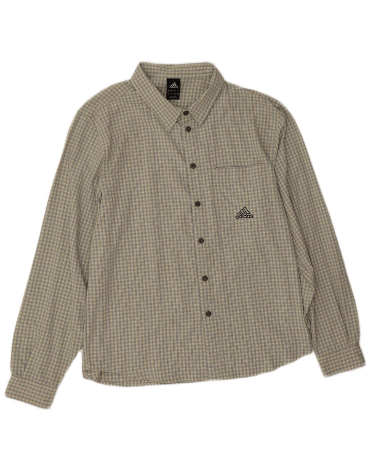 Adidas Herren-Hemd, groß, beige, kariert, Polyester