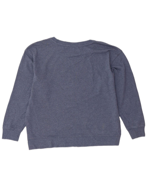 CALVIN KLEIN JEANS Damen Grafik-Sweatshirt-Pullover UK 16 Large Blau