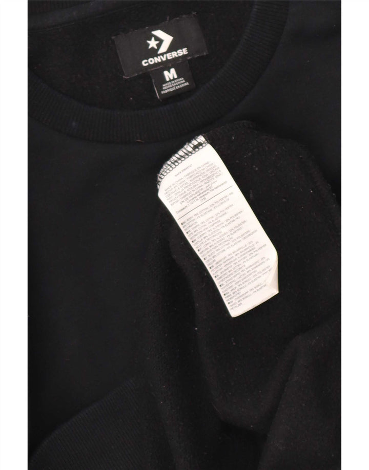 Converse Damen Sweatshirt Pullover UK 14 Medium Black Cotton
