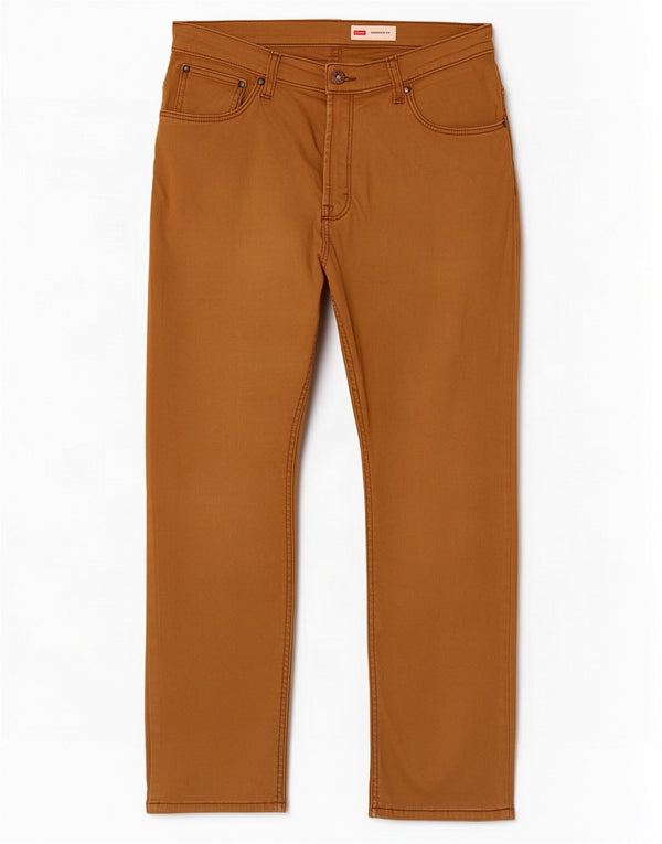 Wrangler Herren gerade Freizeithose W33 L30 braune Baumwolle