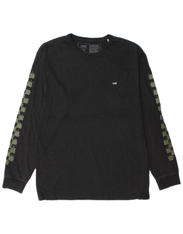 Vans Herren-Oberteil mit klassischer Passform, langärmelig, mittelschwarz, geometrisch, Baumwolle