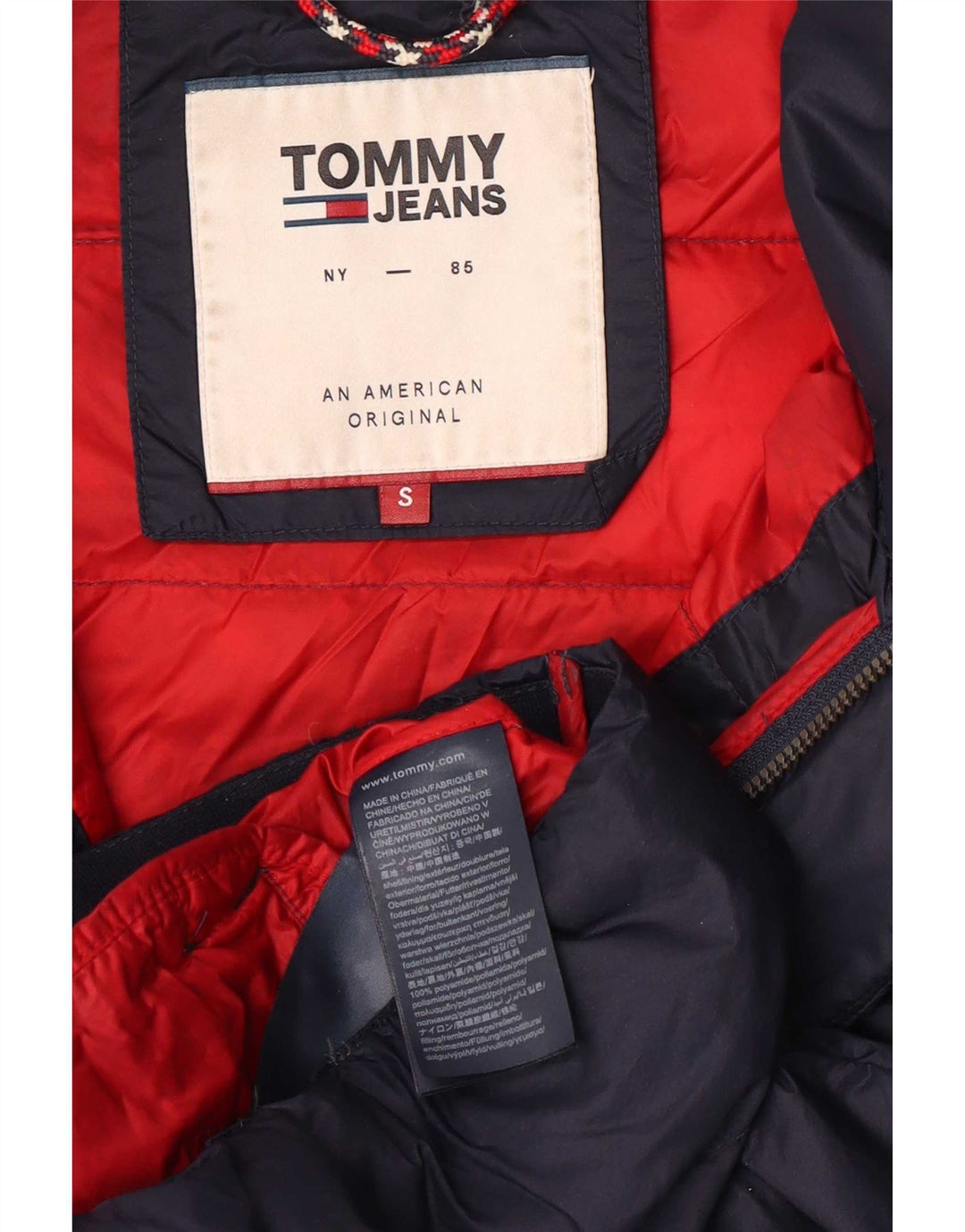 Tommy Hilfiger Herren Wattierte Jacke UK 36 Small Marineblau Polyamid
