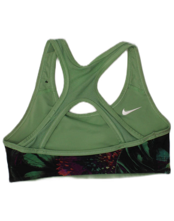 Nike Damen Wende-Sport-BH-Oberteil, klein, grün, Blumenmuster, Sport