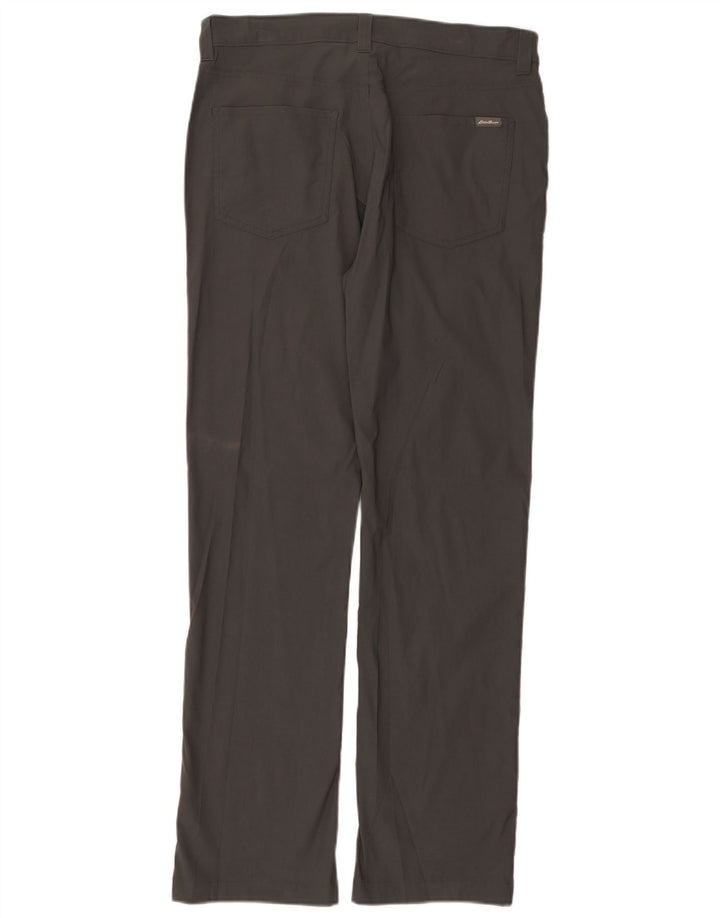 Eddie Bauer Herren gerade Freizeithose W33 L32 graues Nylon