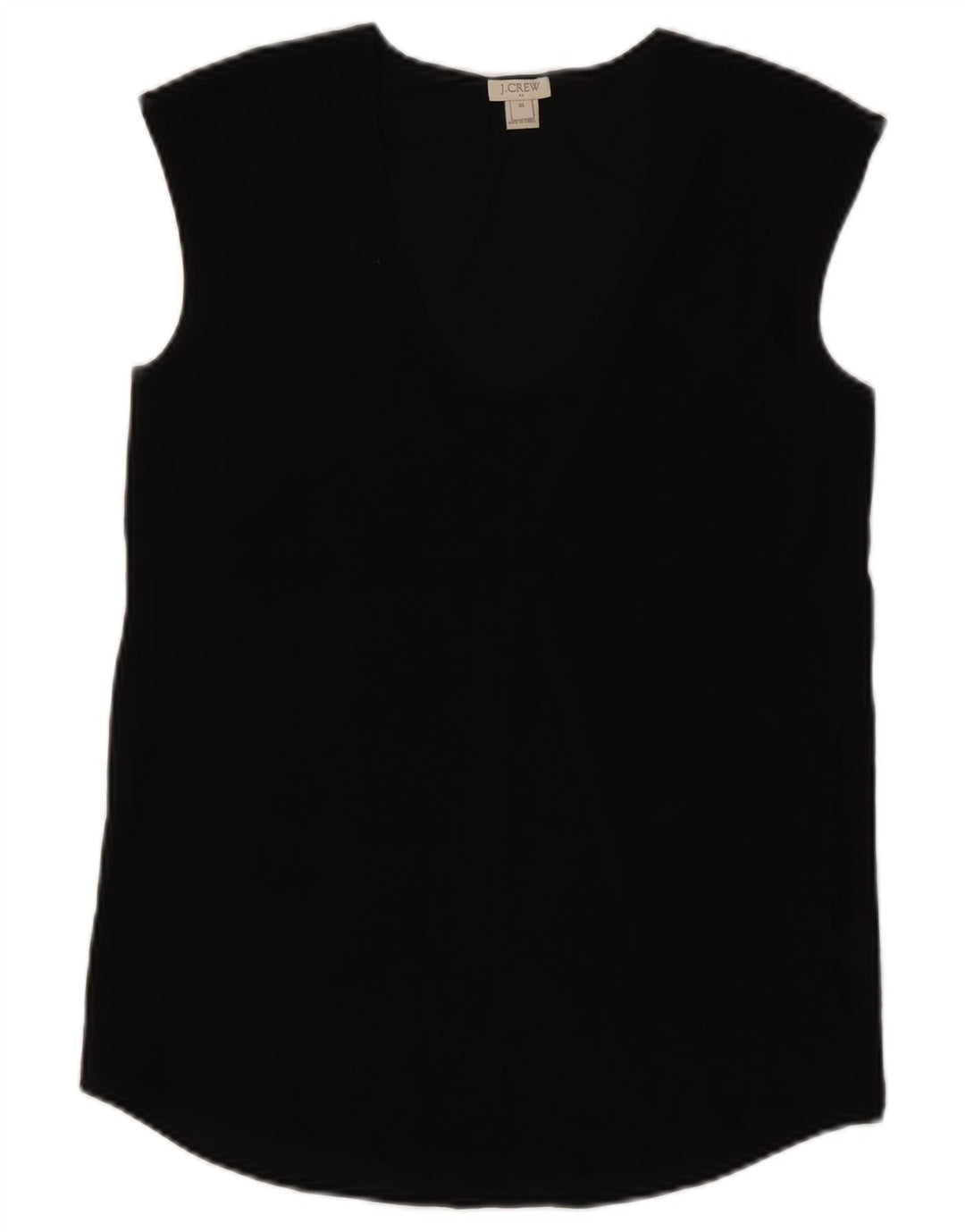 J. CREW Ärmelloses Damen-Blusenoberteil US 00 2XS Schwarz Polyester