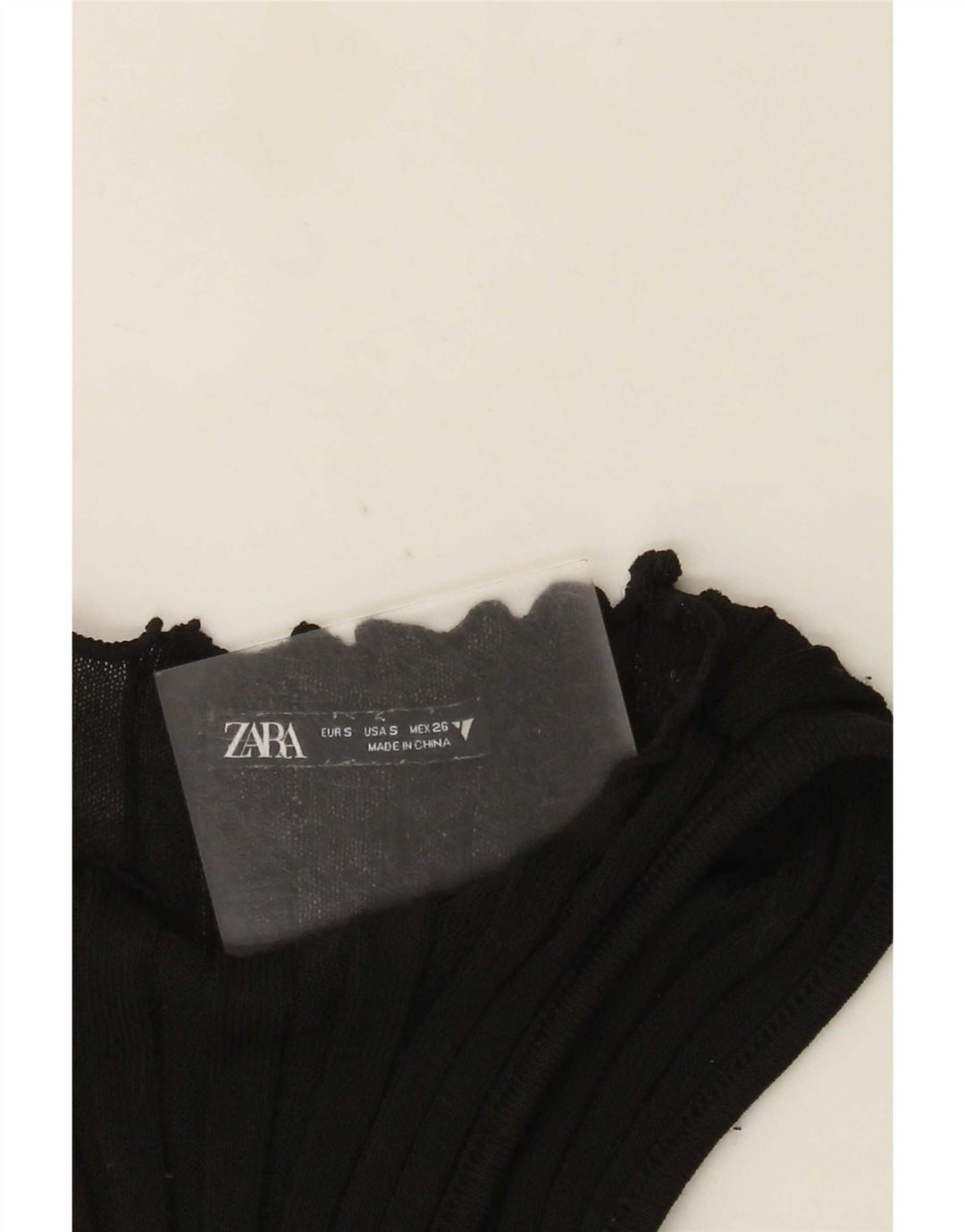 Zara Damen Weste Top UK 8 Small Schwarz