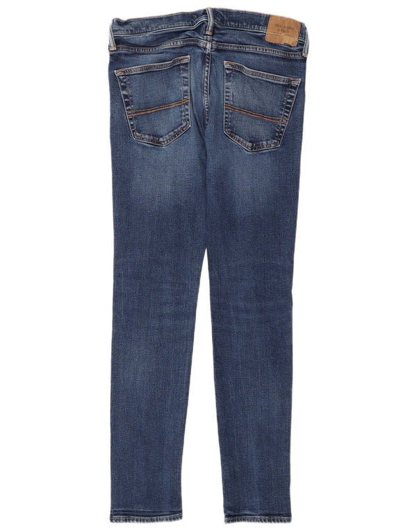Abercrombie & Fitch Mens Super Skinny Jeans W33 L32 Blue Cotton